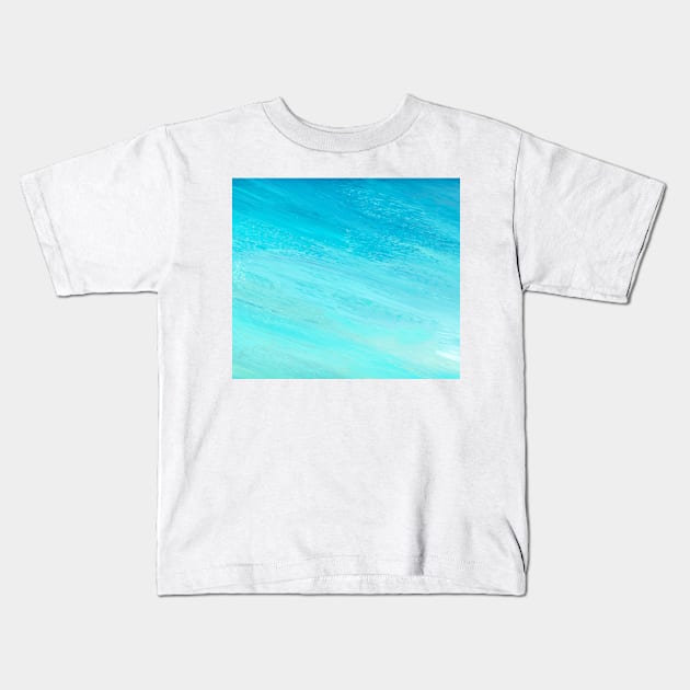 Turquoise Watercolor Kids T-Shirt by NewburyBoutique